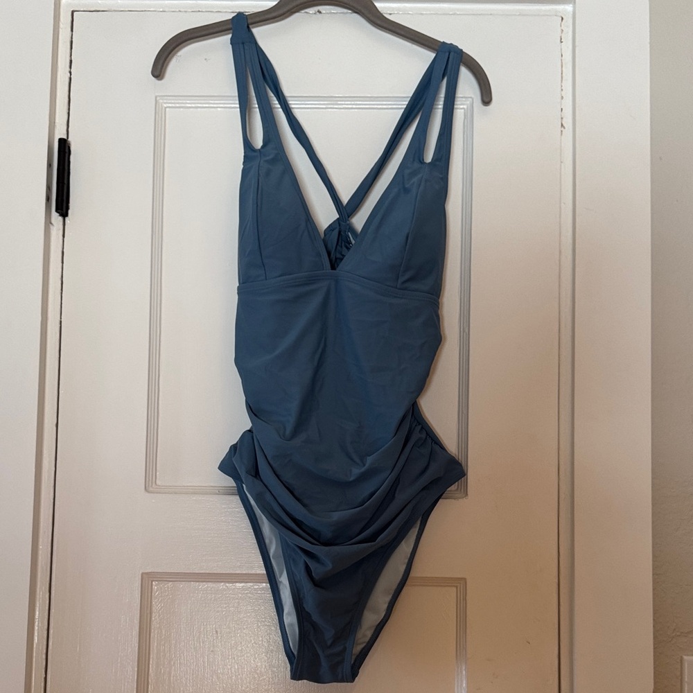 Cupshe Blue Women Swim One Piece